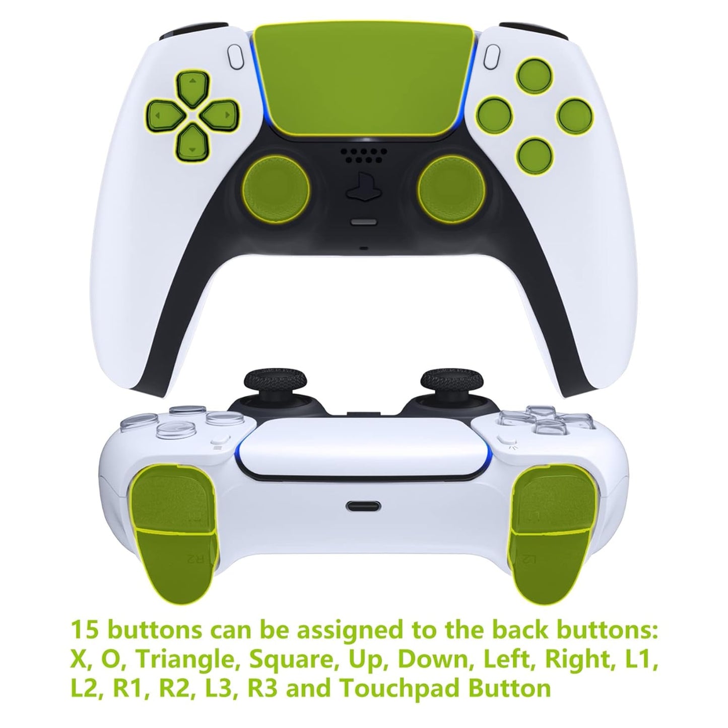 Textured Red Back Paddles Programable RISE Remap Kit for PS5 Controller BDM-030 040 050, Upgrade Board & Redesigned Back Shell & Back Buttons Attachment for PS5 Controller - NO Controller