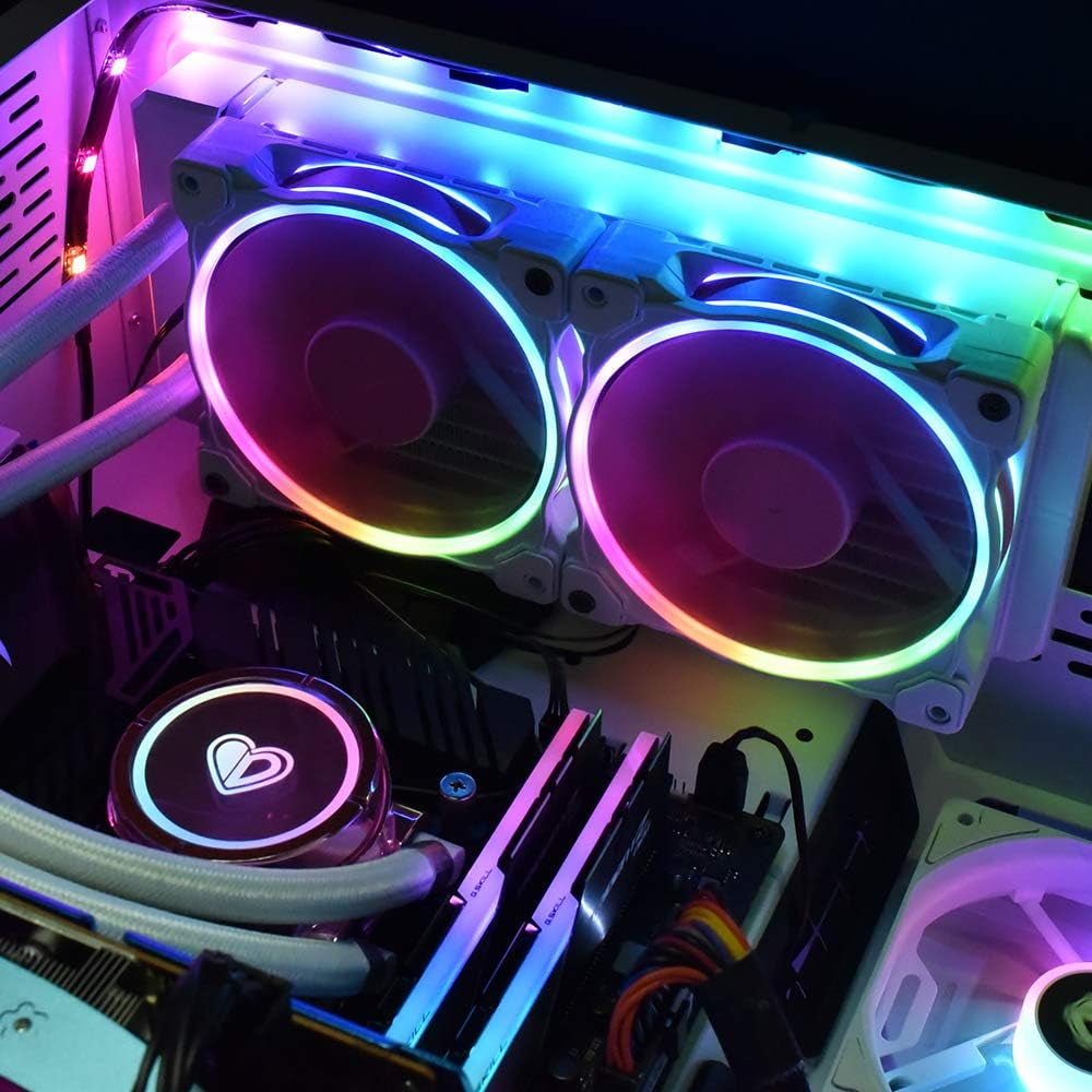 PINKFLOW 240 CPU Water Cooler LGA1700 Compatible 5V ARGB AIO Cooler 240Mm CPU Liquid Cooler 2X120Mm RGB Fan, Intel 1700/115X/1200, AMD AM5/AM4