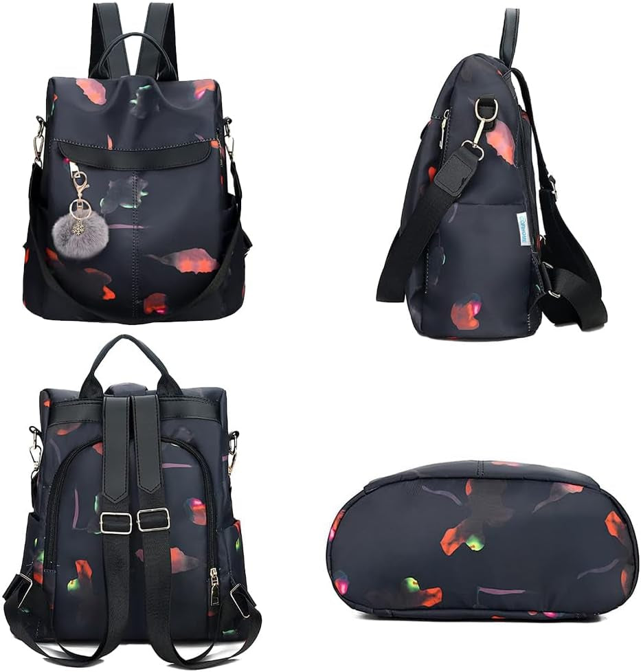 Backpack Purse for Women Mini Anti-Theft Bag Waterproof Nylon Backpack Stylish Large Capacity Travel Bag