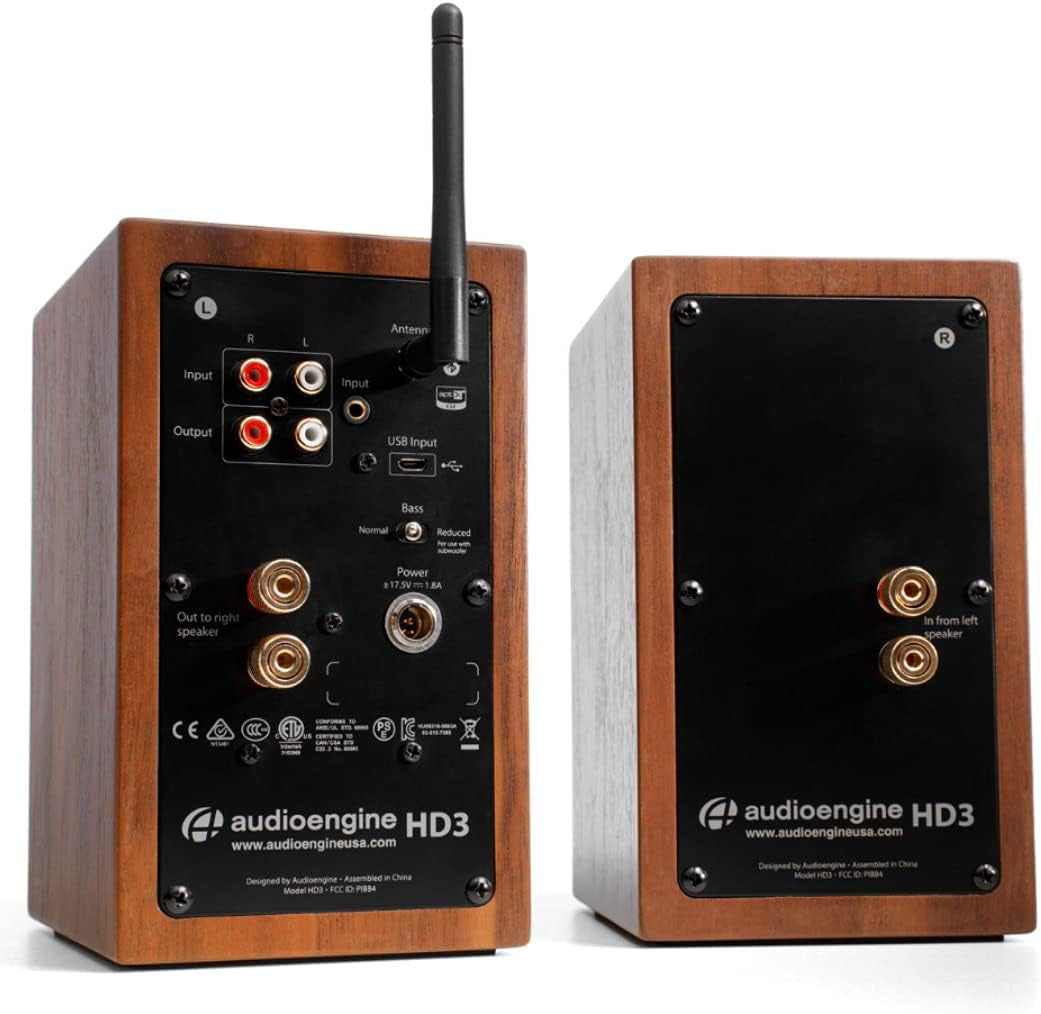 A2-HD (HD3) Bluetooth PC and Computer Desktop Speakers with Aptx HD - USB, RCA, Headphone