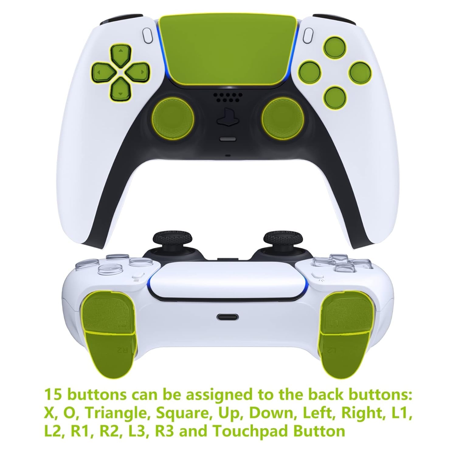 Textured Red Back Paddles Programable RISE Remap Kit for PS5 Controller BDM-030 040 050, Upgrade Board & Redesigned Back Shell & Back Buttons Attachment for PS5 Controller - NO Controller