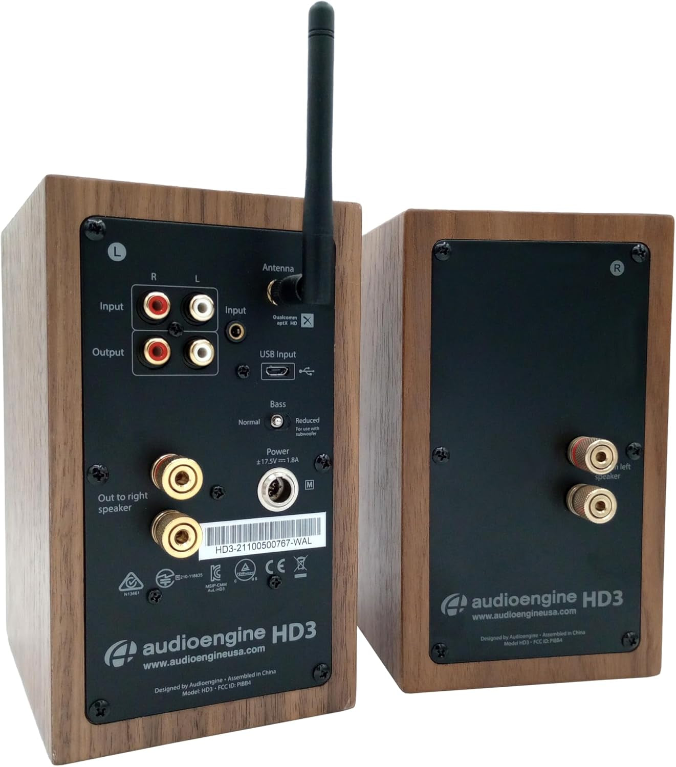 A2-HD (HD3) Bluetooth PC and Computer Desktop Speakers with Aptx HD - USB, RCA, Headphone