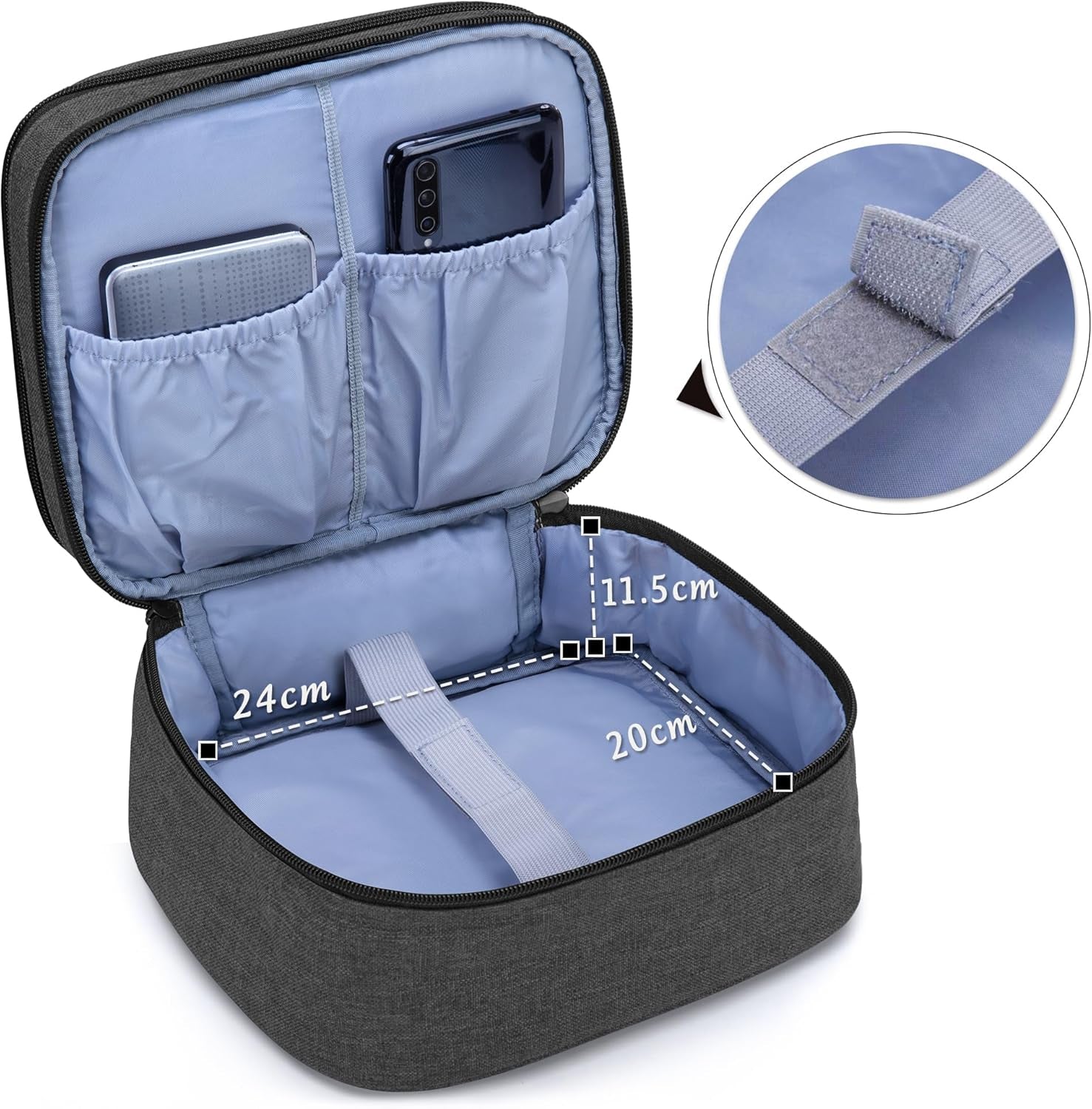 Carrying Bag Compatible with DR.J Mini Projector, Portable Case for Mini Projector and Accessories, Black