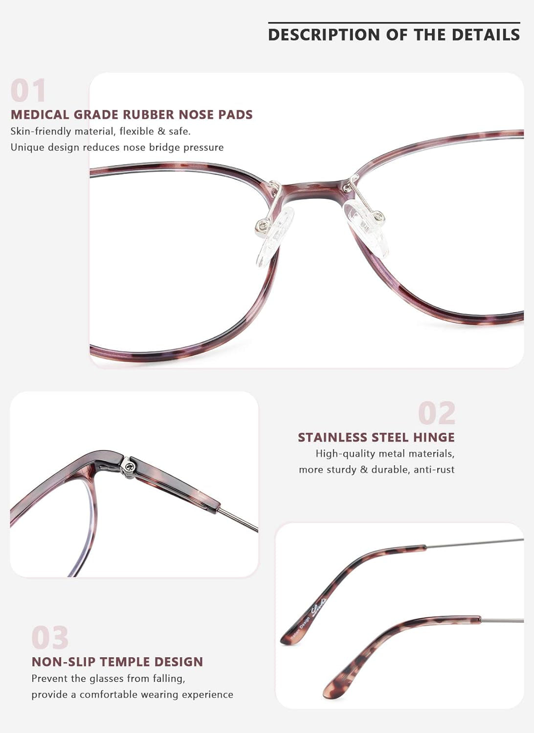 Blue Light Blocking Glasses,Cut Uv/Ray Transparent Lens,Computer Reading/Gaming Glasses,Anti Eyestrain/Anti Scratch,Sleep Better for Women/Men (Leopard)
