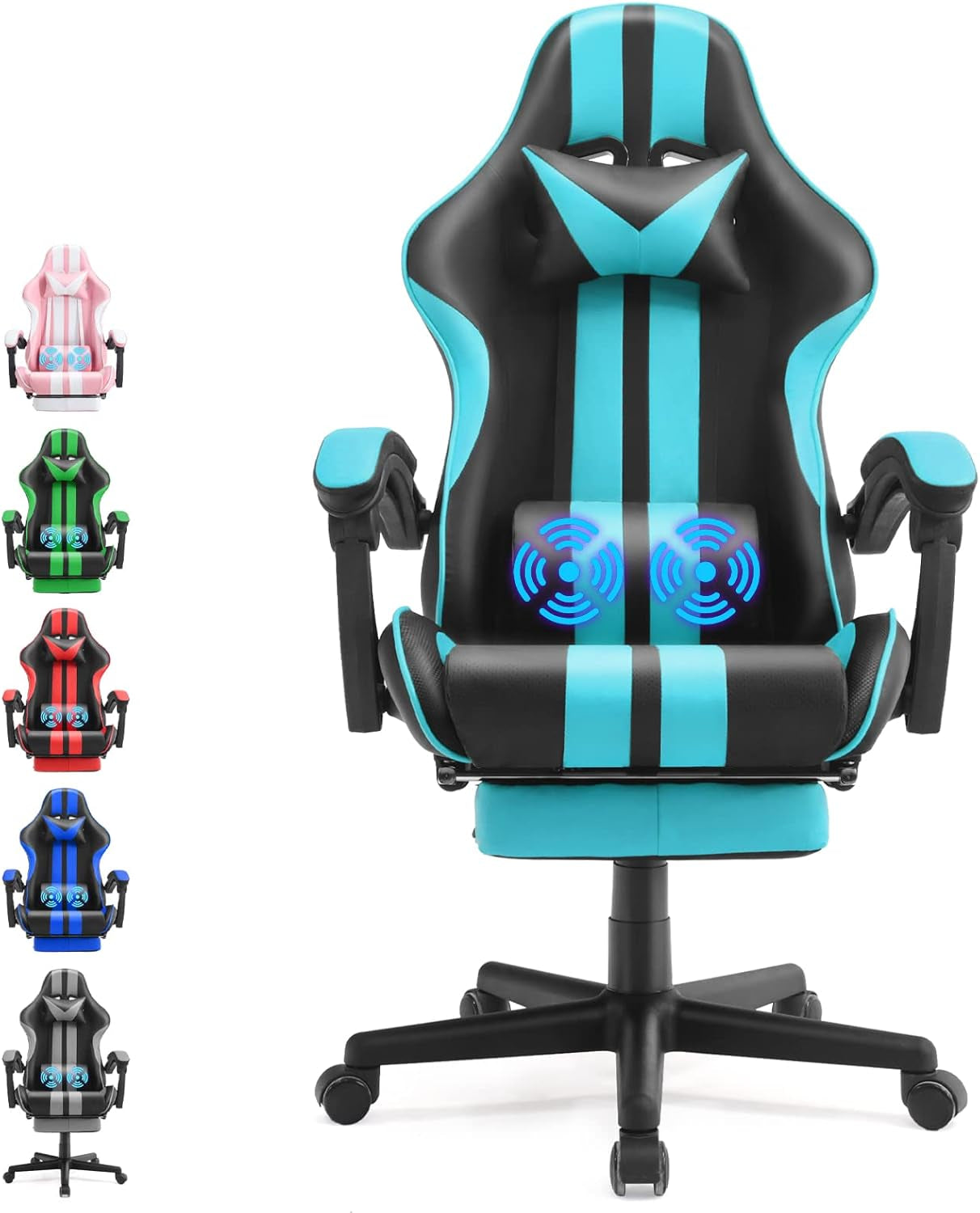 Miami Blue Ergonomic Gaming Chair for Adults & Teens