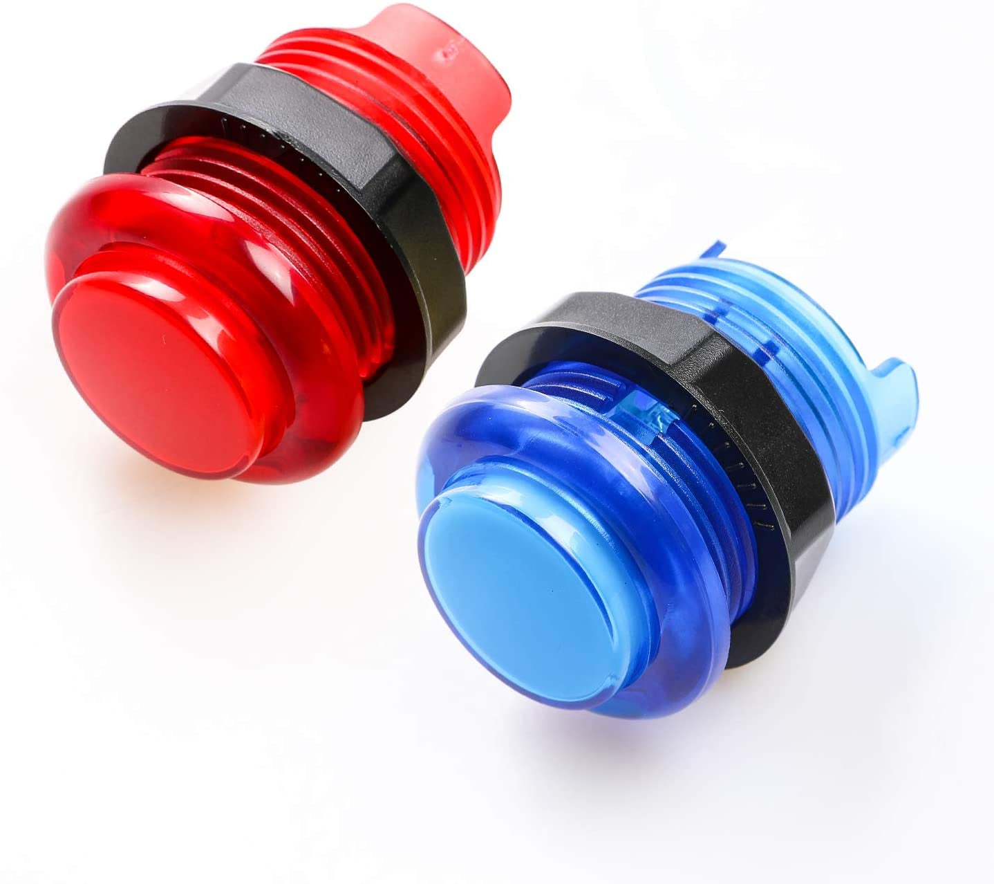 2-Player LED Arcade DIY Kit for USB MAME PC Game DIY & Raspberry Pi Retro Controller DIY Including 2X Arcade Joystick, 20X LED Arcade Buttons, 2X Zero Delay USB Encoder (Blue & Red)
