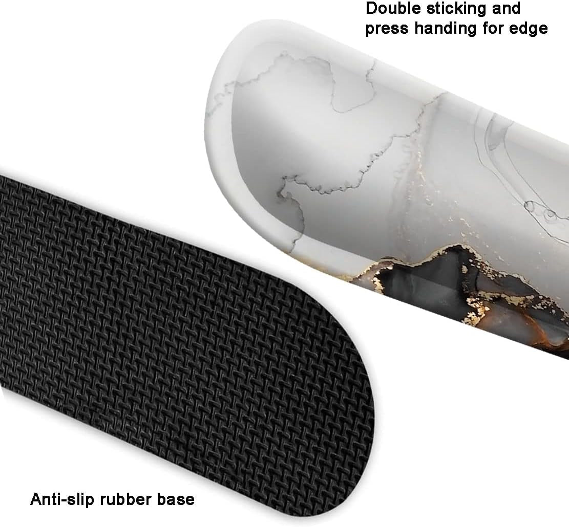 Keyboard Wrist Rest Support Pad , with Comfortable Memory Foam, Easy Typing Pain Relief, Set for Computer, PC Gaming, Laptop Mac Home & Office Marble Black Gold