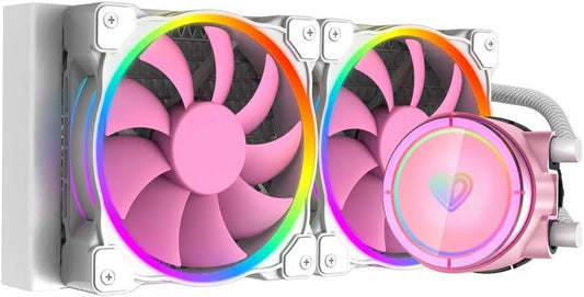 PINKFLOW 240 CPU Water Cooler LGA1700 Compatible 5V ARGB AIO Cooler 240Mm CPU Liquid Cooler 2X120Mm RGB Fan, Intel 1700/115X/1200, AMD AM5/AM4