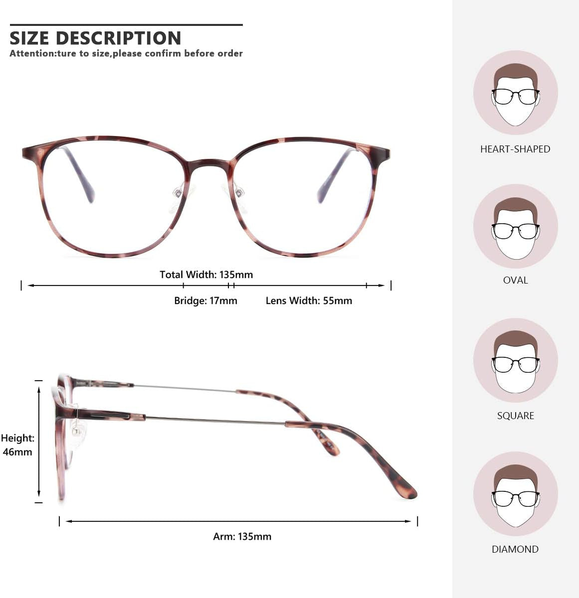 Blue Light Blocking Glasses,Cut Uv/Ray Transparent Lens,Computer Reading/Gaming Glasses,Anti Eyestrain/Anti Scratch,Sleep Better for Women/Men (Leopard)